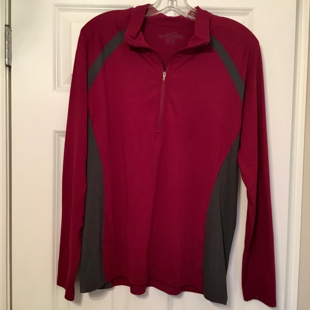 Eddie Bauer half zip color block top